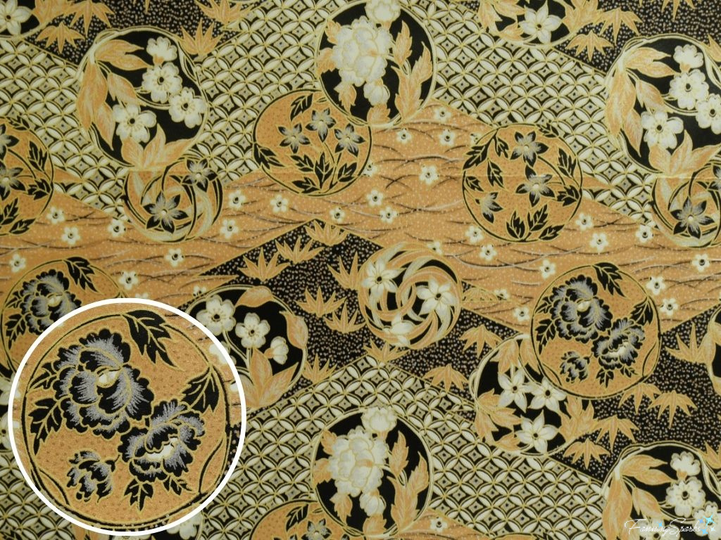 Washi Paper – Gold and Black Patterned – from Japan   @FanningSparks