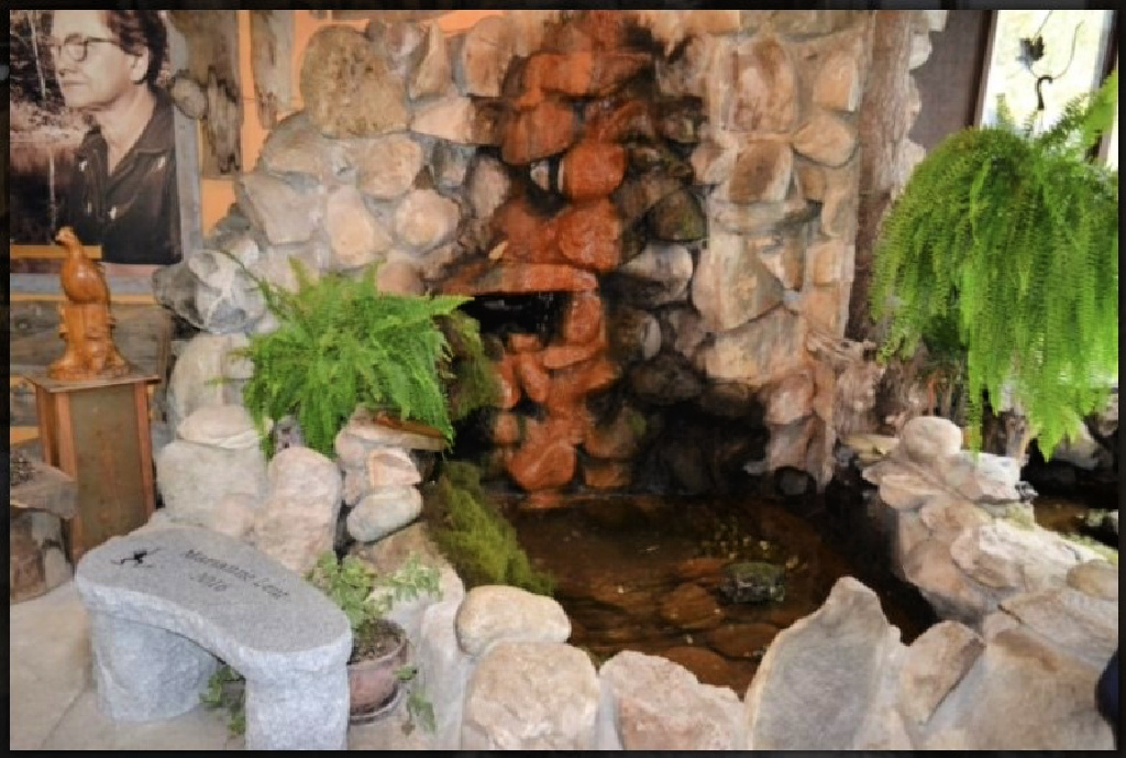 Indoor Fountain at Gwen Frostic Studio from Property Listing   @FanningSparks