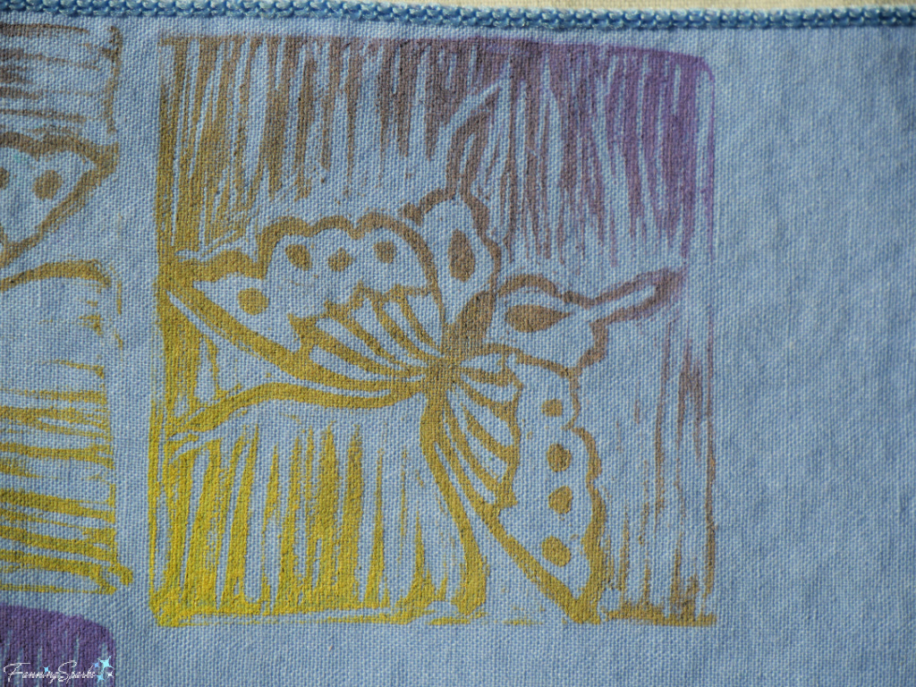 Printing Butterfly in Blended Purple and Yellow   @FanningSparks