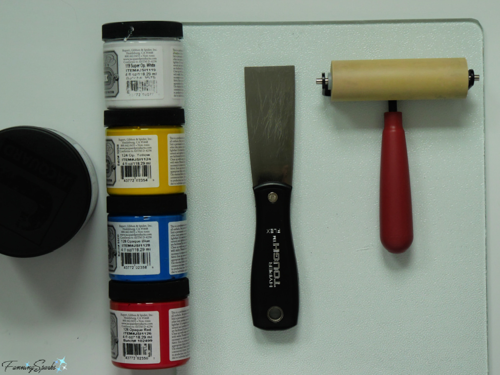 Supplies for Linocut Printing   @FanningSparks