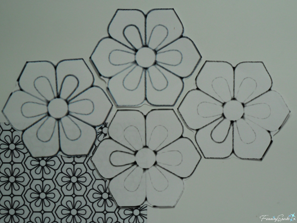 Testing Interlocking Flower Motif with Paper   @FanningSparks