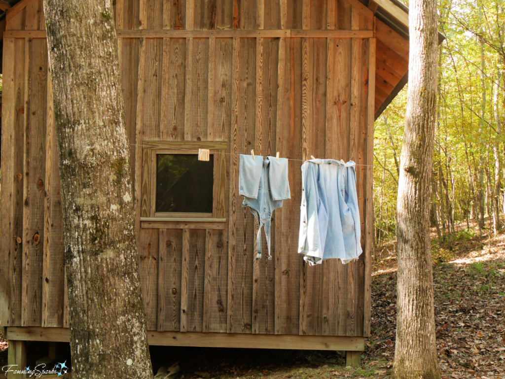 Creek Cabin Clothesline at Stepback in Eatonton Georgia   @FanningSparks