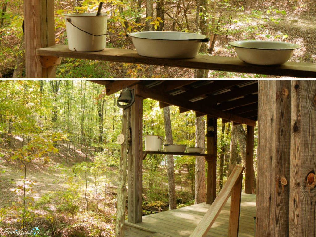 Creek Cabin Front Porch at Stepback in Eatonton Georgia   @FanningSparks