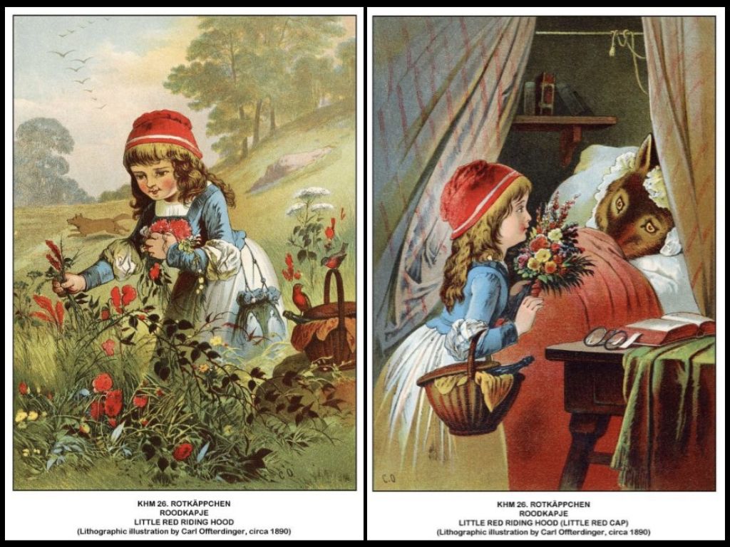 Little Red Riding Hood – Lithographic Illustrations by Carl Offterdinger  