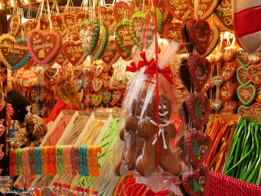 Market Stall Selling Candy and Sweets at Frankfurt Christmas Market   @FanningSparks