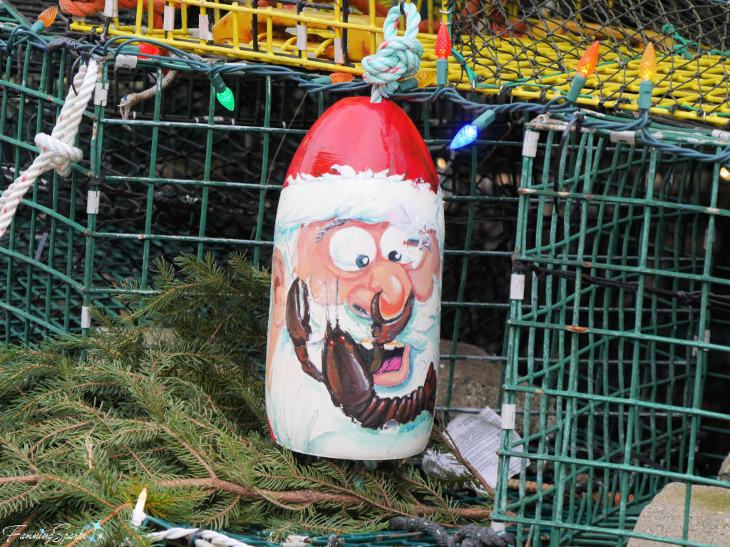 Santa Claus with Lobster Painted on Buoy   @FanningSparks