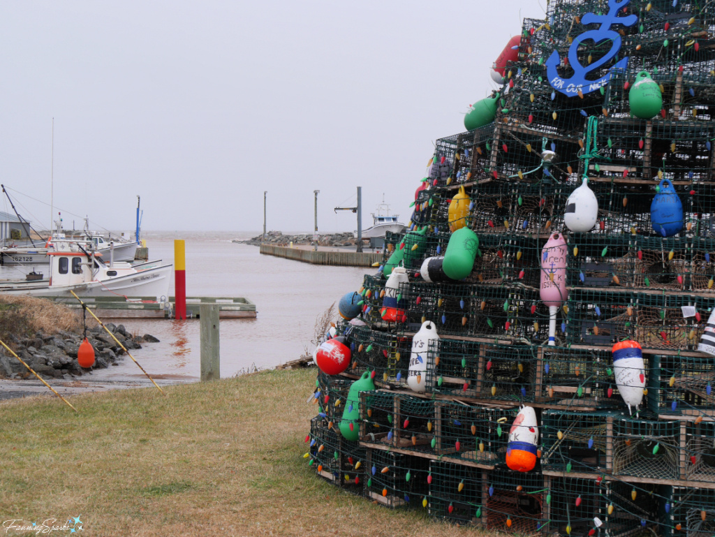 Toney River Lobster Trap Christmas Tree Beside Harbor @FanningSparks