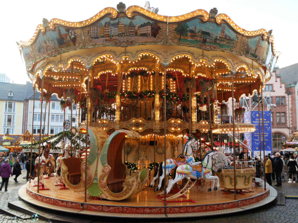 Two-Tier Vintage Carousel at Frankfurt Christmas Market   @FanningSparks