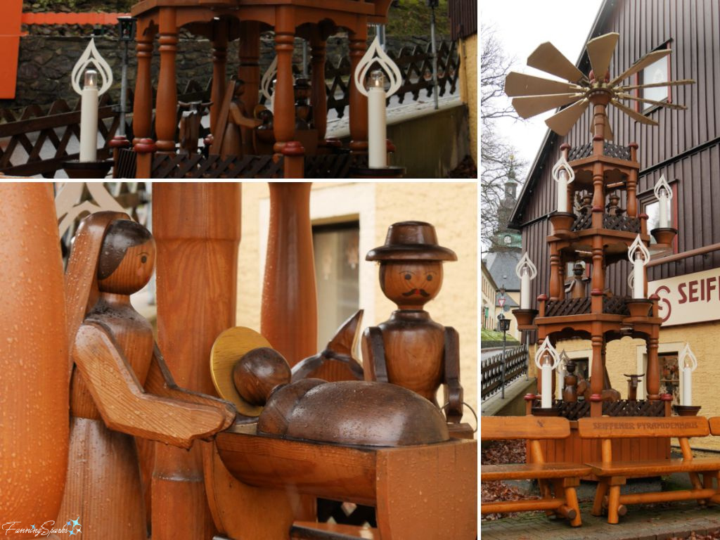 Outdoor Nativity Scene Carved from Wood in Seiffen Germany   @FanningSparks