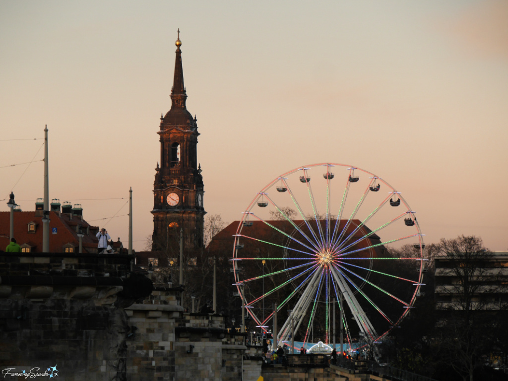 Three Kings' Church and Ferris Wheel in Neustadt Dresden Germany   @FanningSparks