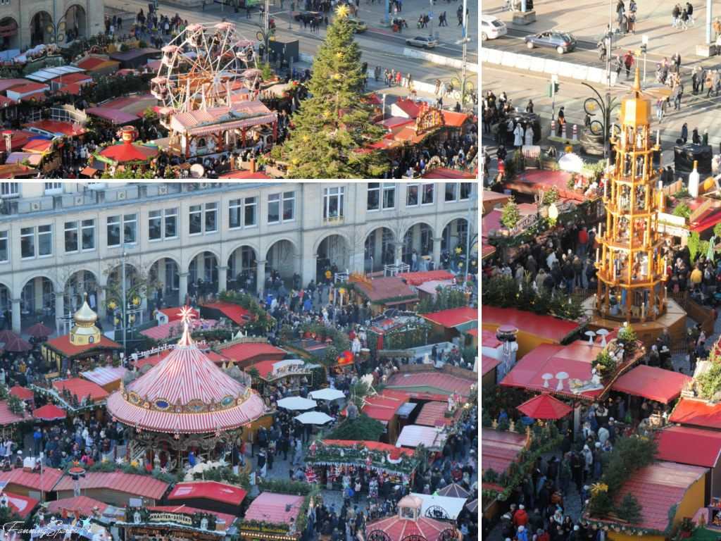 Views of Striezelmarkt from Kreuzkirche Tower Dresden Germany   @FanningSparks