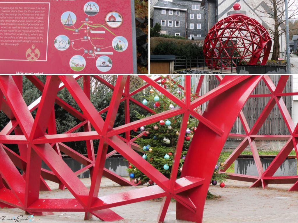 Giant Red Bauble Artwork in Lauscha Germany     @FanningSparks