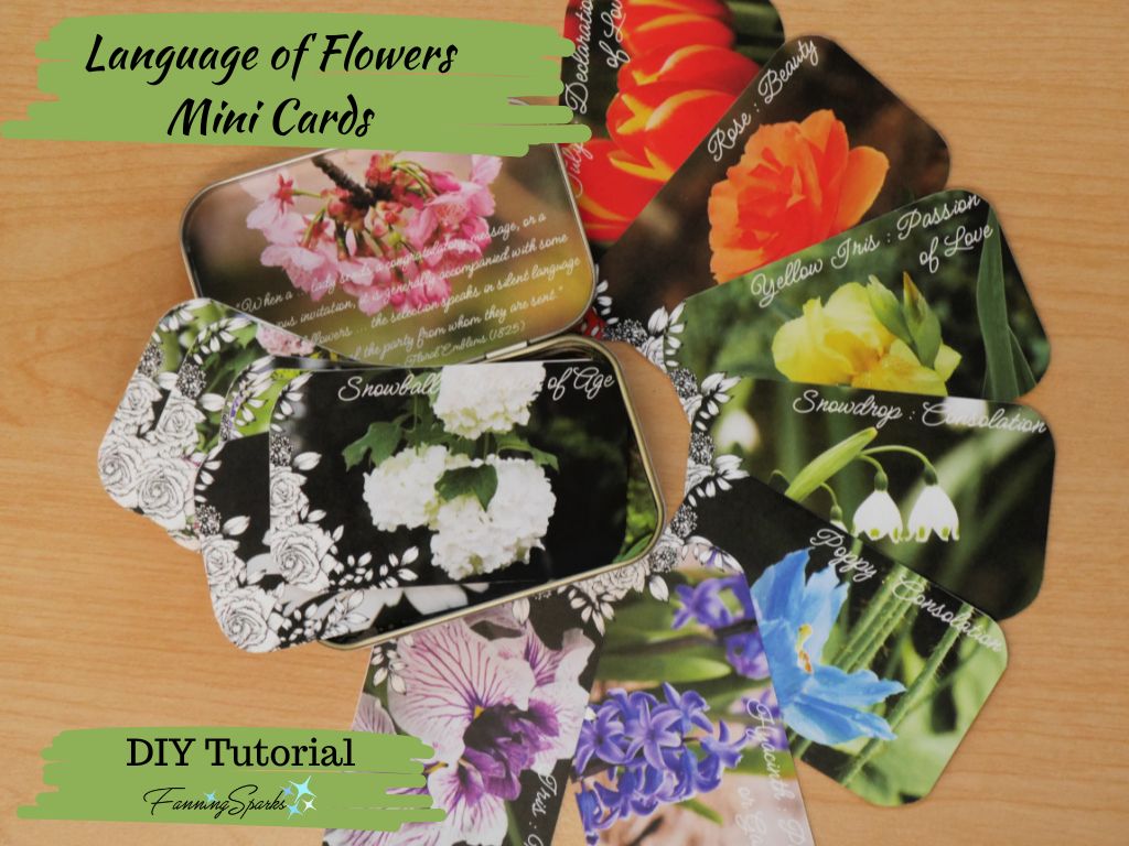 Language of Flowers Mini Cards - DIY Tutorial Pin   @FanningSparks