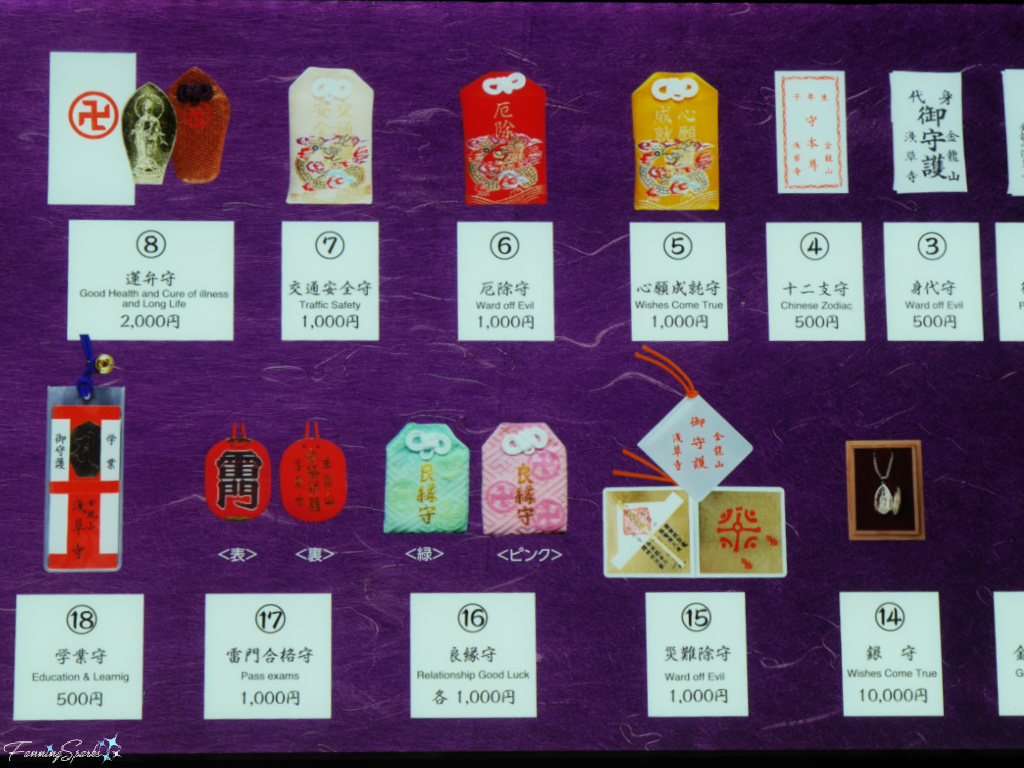 Omamori at Sensoji Temple in Tokyo Japan   @FanningSparks