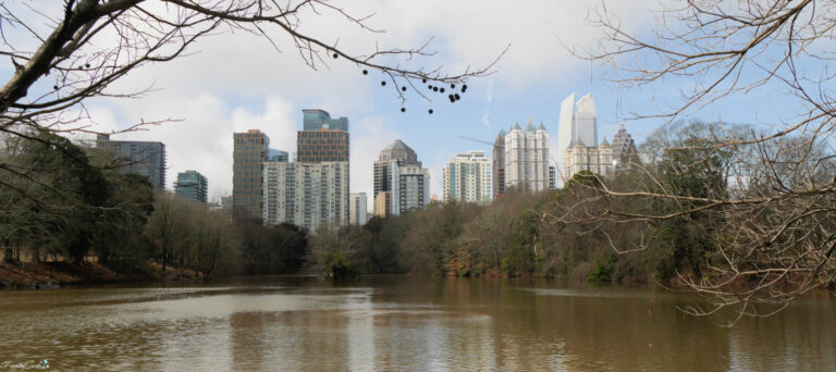 Atlanta Skyline over Lake Clara Meer in Piedmont Park @FanningSparks