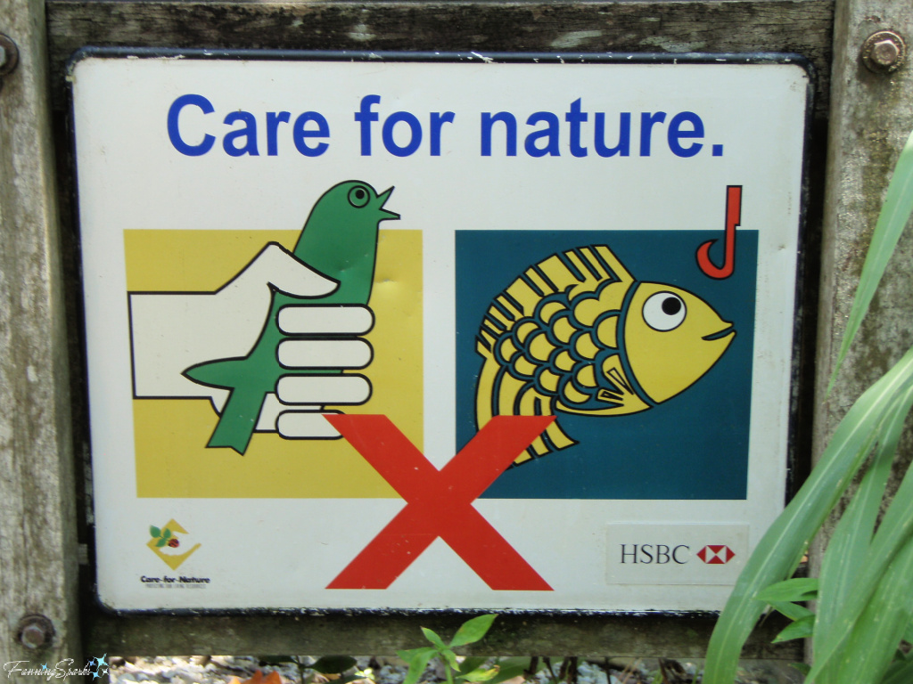 Care for Nature Sign at Sungei Bulah Wetland Reserve in Singapore   @FanningSparks