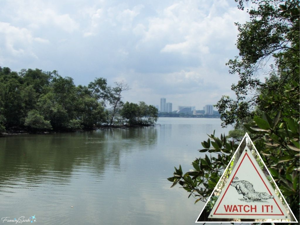 Crocodile Sign at Sungei Bulah Wetland Reserve Singapore   @FanningSparks