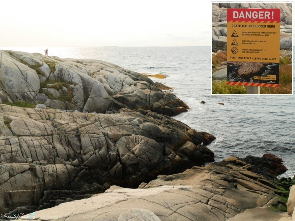 Danger Sign at Peggy’s Cove Nova Scotia   @FanningSparks