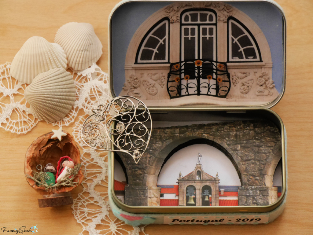 Inside and Contents of My Portugal Travel Memories Mini Tin   @FanningSparks