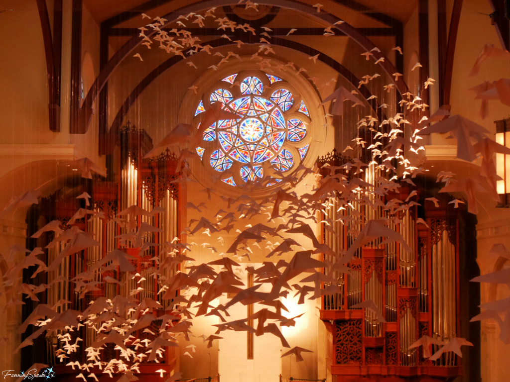 Rose Window with Doves in Peachtree Road United Methodist Church Sanctuary   @FanningSparks