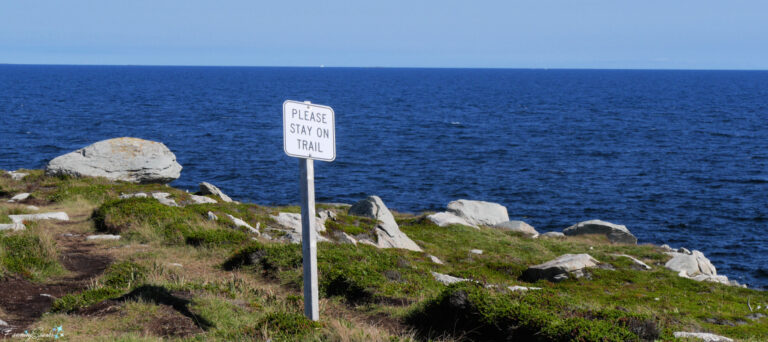 Stay on Trail Sign at Taylor’s Head Nova Scotia @FanningSparks