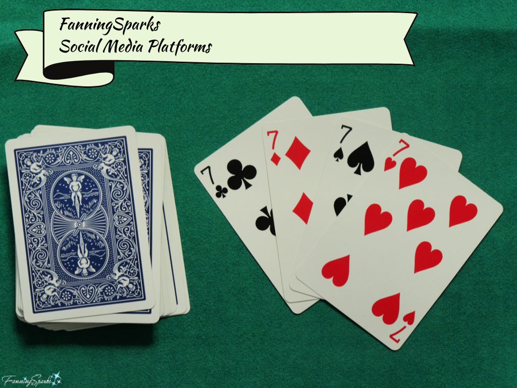 Playing Cards 7s - FanningSparks Social Media Platforms   @FanningSparks    