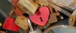 Red Heart Love Lock on Iron Bridge in Frankfurt am Main Germany @FanningSparks