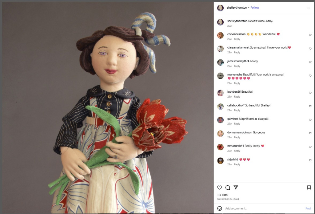 Addy - Cloth Art Doll by Shelley Thornton – from Instagram