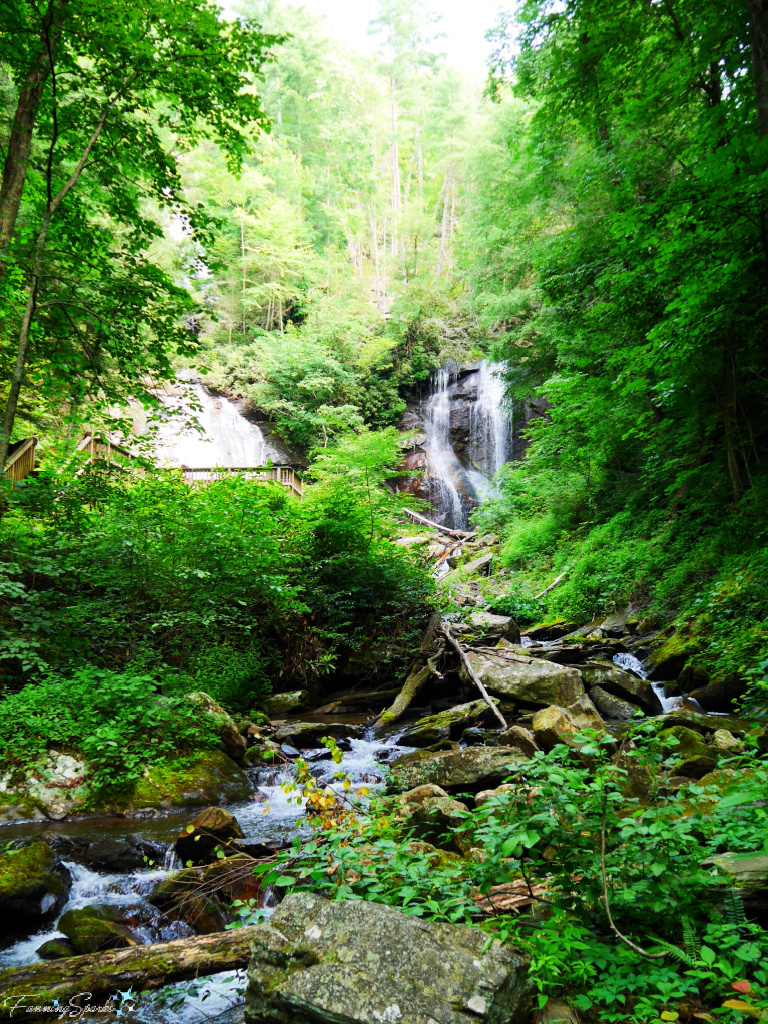 Anna Ruby Falls Twin Tiered Horsetail Waterfalls in Georgia   @FanningSparks