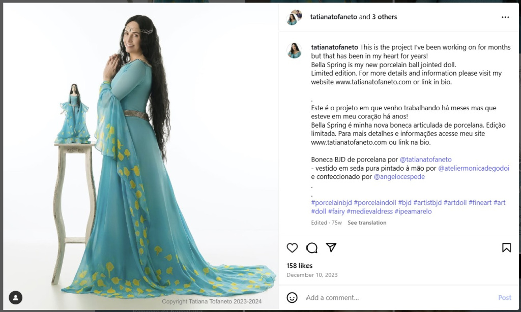 Bella Spring with Maker Tatiana Tofaneto - from Instagram