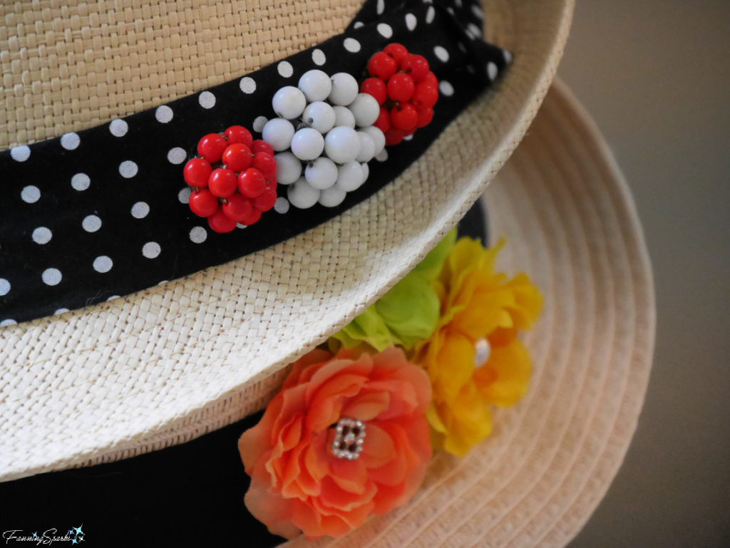 Brooches on Hat Bands Closeup   @FanningSparks