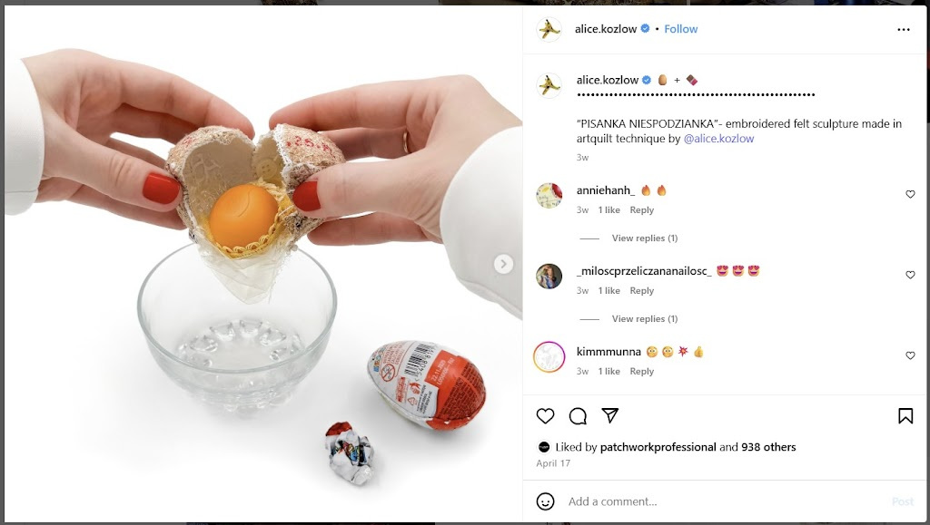 Easter Egg Surprise by Alicja Kozlowska – from Instagram