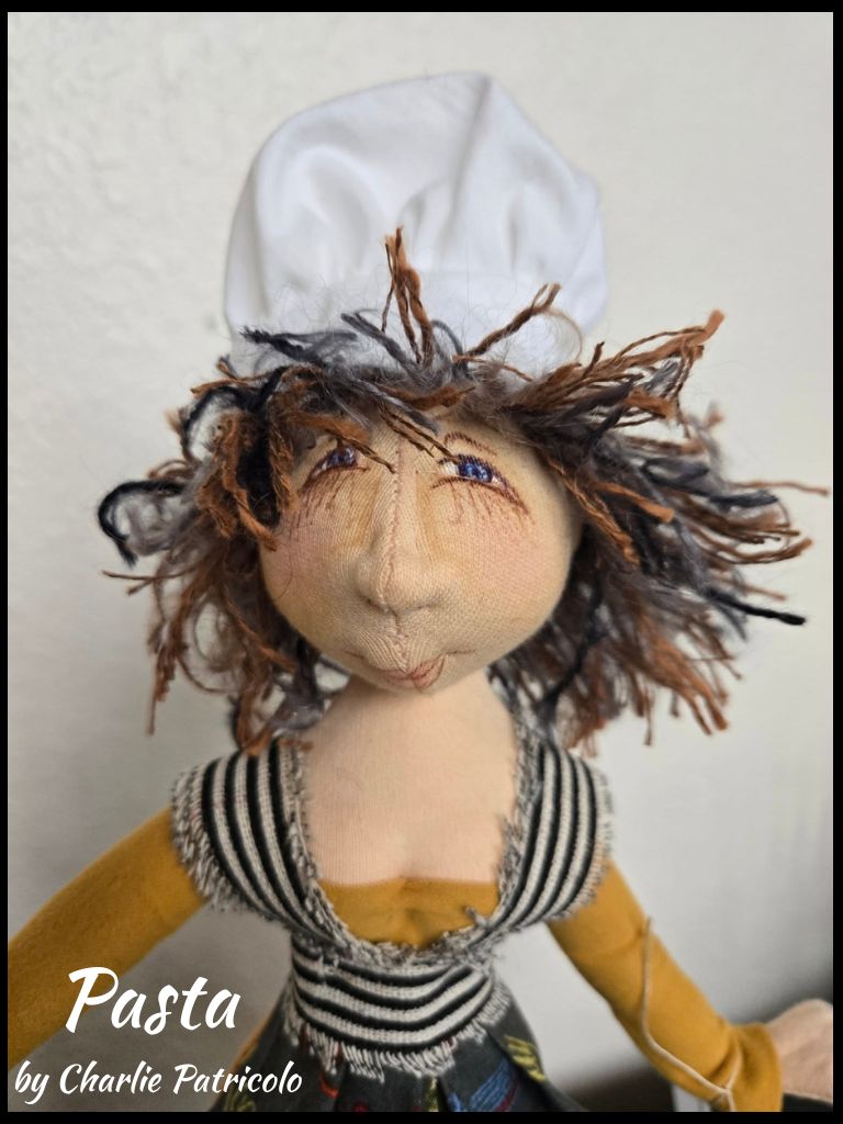 Pasta - Cloth Art Doll by Charlie Patricolo