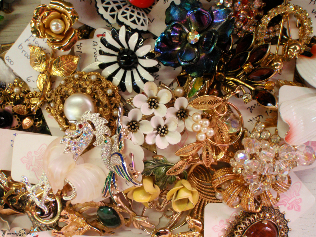 Vintage Brooches at Vintage Shop in Newnan Georgia   @FanningSparks