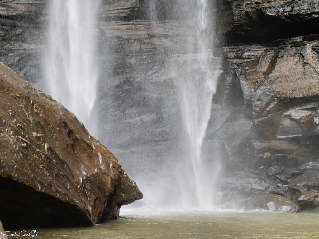 Water Pounds into Plunge Pool at Toccoa Falls in Georgia   @FanningSparks