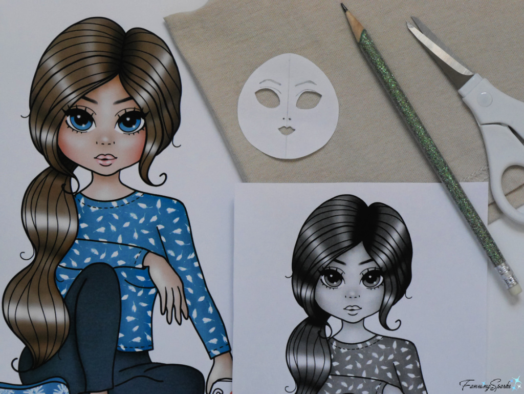 Creating Template for Face on My Cloth Art Doll    @FanningSparks