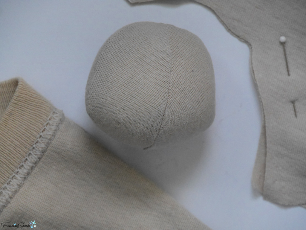 Doll Head Made from Repurposed T-Shirt   @FanningSparks