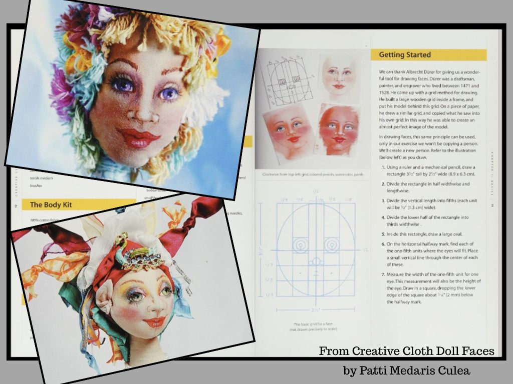 Drawing Doll Faces – from Creative Cloth Doll Faces by Patti Medaris Culea