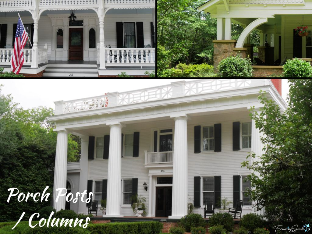 Examples of Porch Posts and Columns in Madison Georgia   @FanningSparks