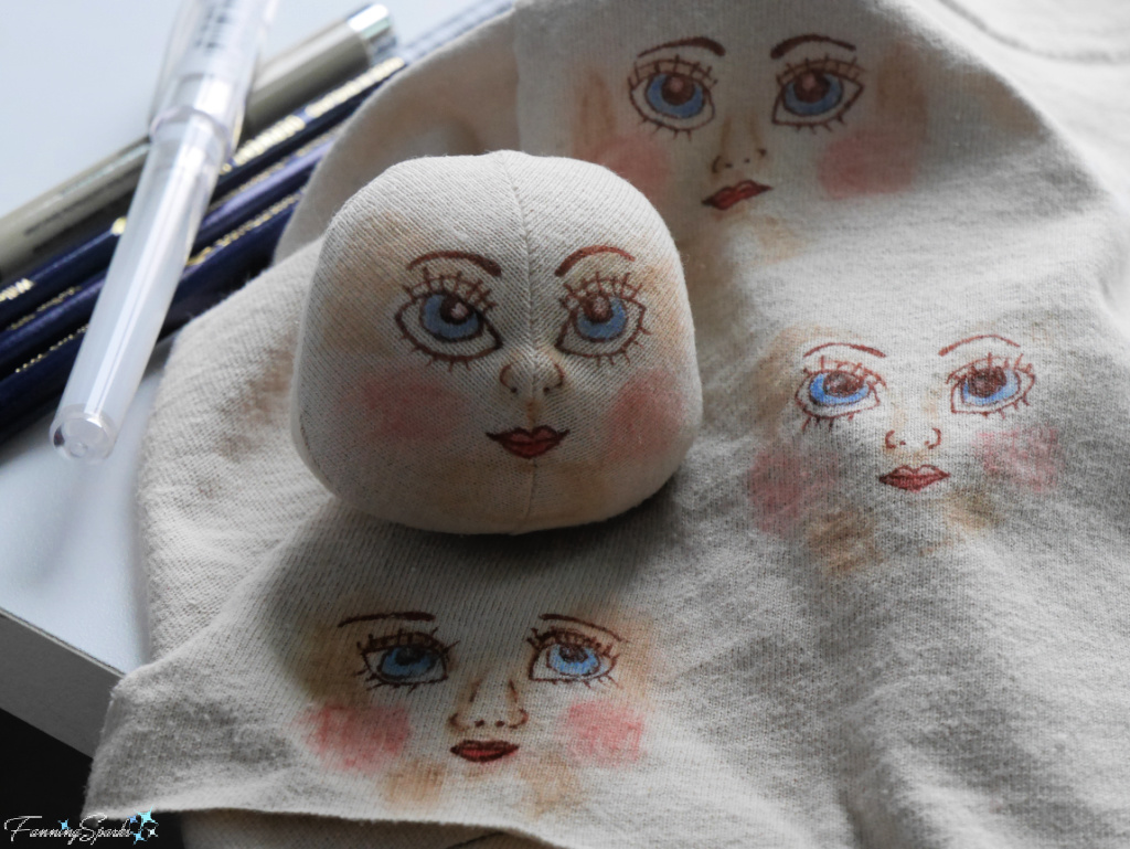Finished Face for My Cloth Art Doll   @FanningSparks