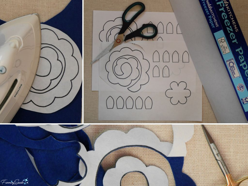 Freezer Paper Technique to Make Small Fabric Parts   @FanningSparks