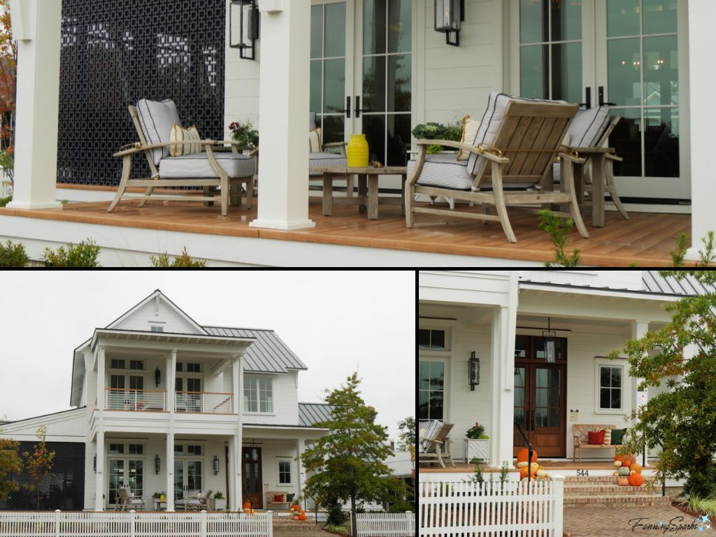 Front Porch on 2022 Southern Living Idea House in Oriental NC   @FanningSparks
