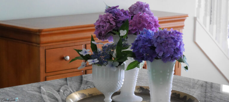 Grouping of Hydrangeas in Our Kitchen @FanningSparks