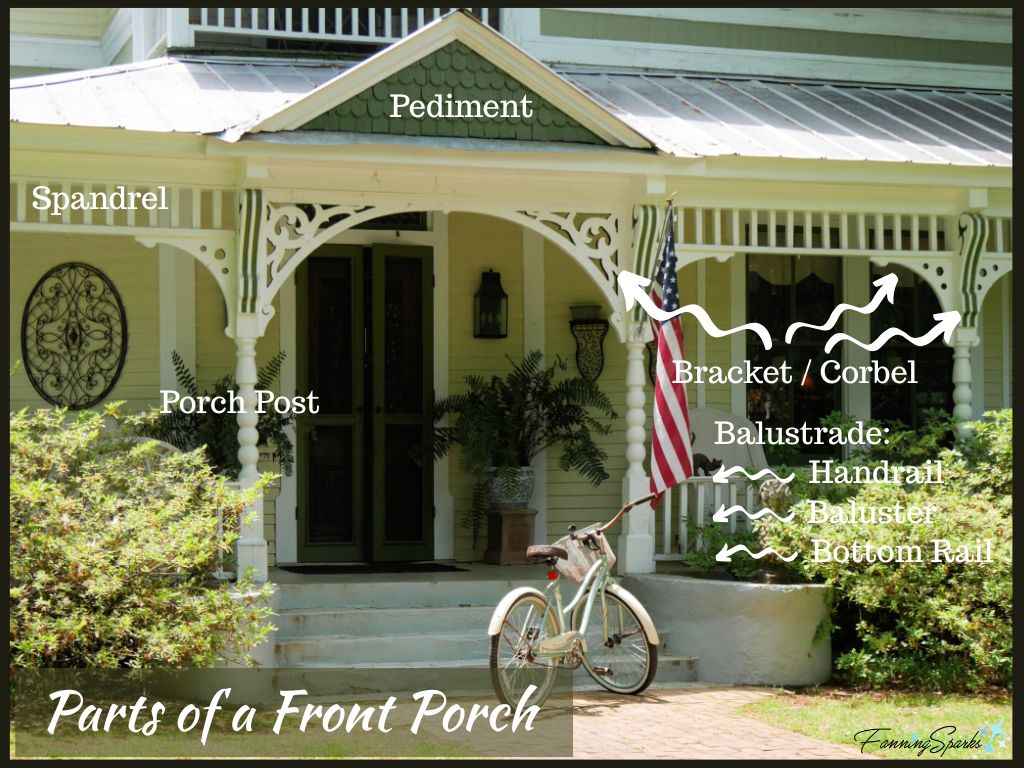 Parts of a Front Porch   @FanningSparks