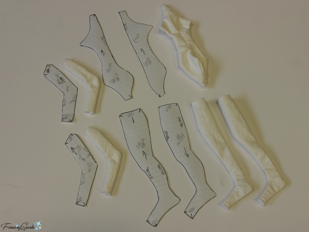 Sewn Parts for My Cloth Art Doll Body   @FanningSparks