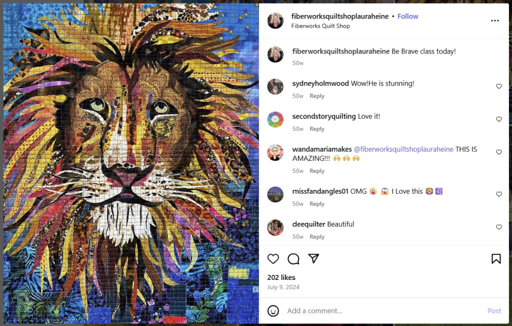 Be Brave by Laura Heine Fiberworks from Instagram