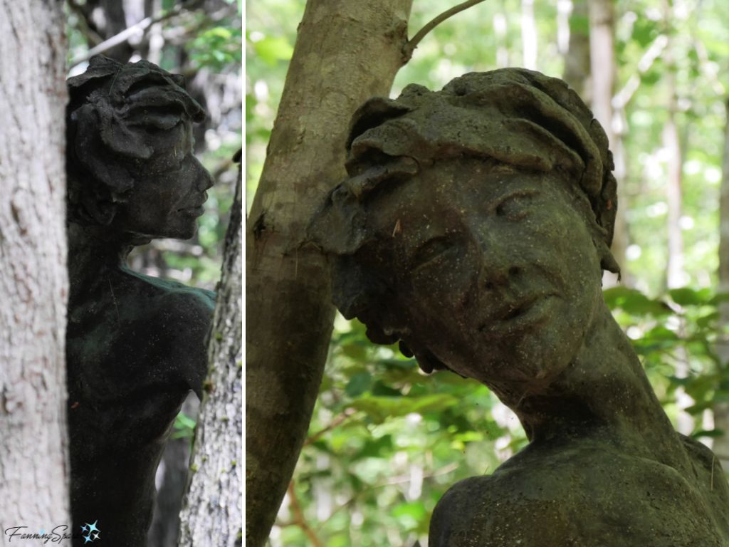 Boy Hiding Sculpture Details by Ivan Higgins in Sculpture Garden Liverpool NS   @FanningSparks