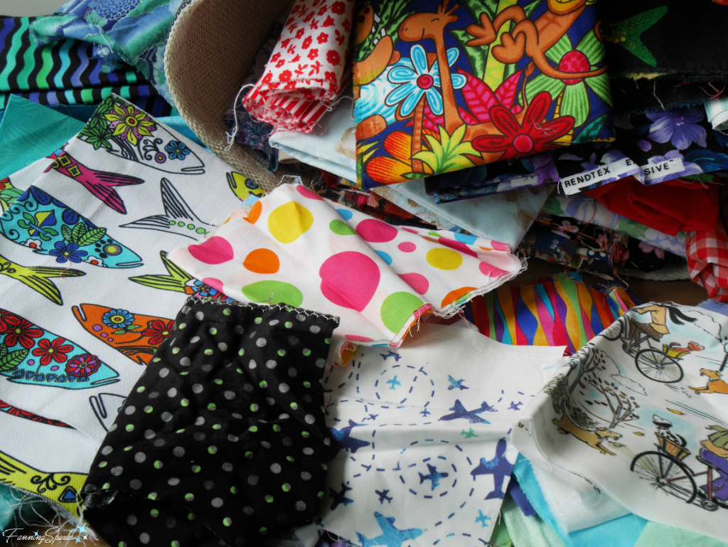Fabric Stash Ready for My First Textile Collage   @FanningSparks