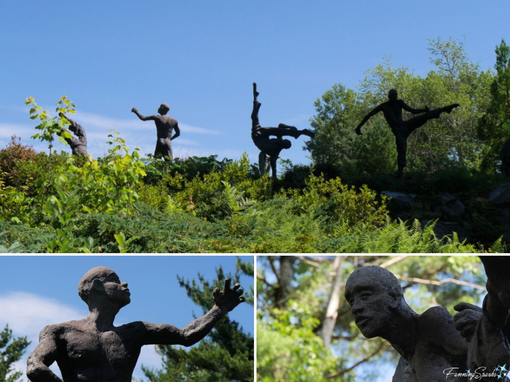 Five Capoeiras Sculpture by Ivan Higgins in Sculpture Garden Liverpool NS   @FanningSparks