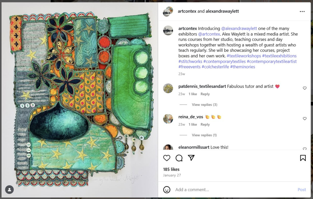 Mixed Media Art by Alexandra Waylett from Instagram